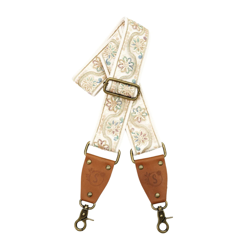 Personalized Embroidered Bag Strap – Custom Name Shoulder Strap (Elegant)