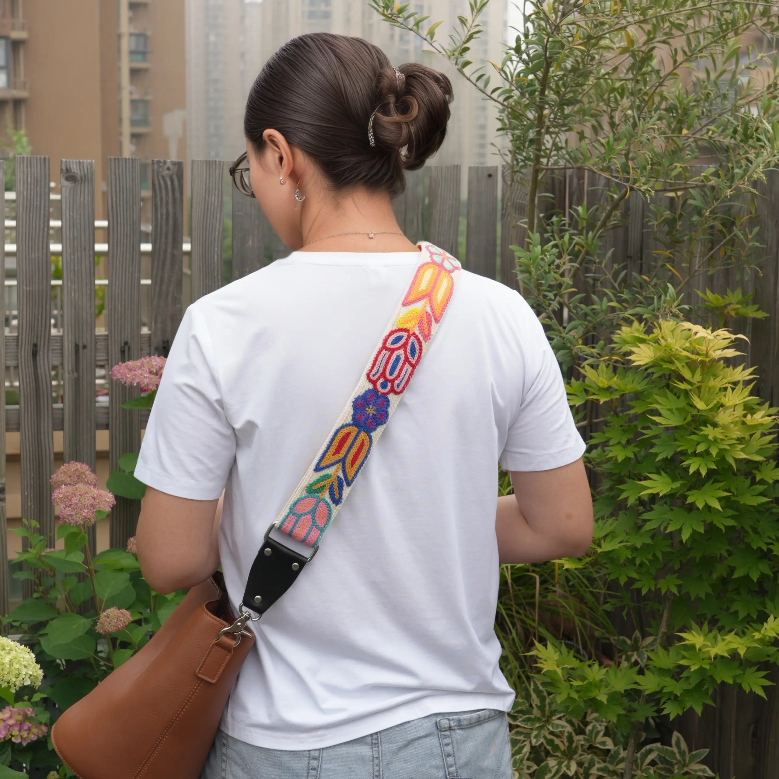 Personalized Embroidered Bag Strap – Custom Name Shoulder Strap (Crochet)