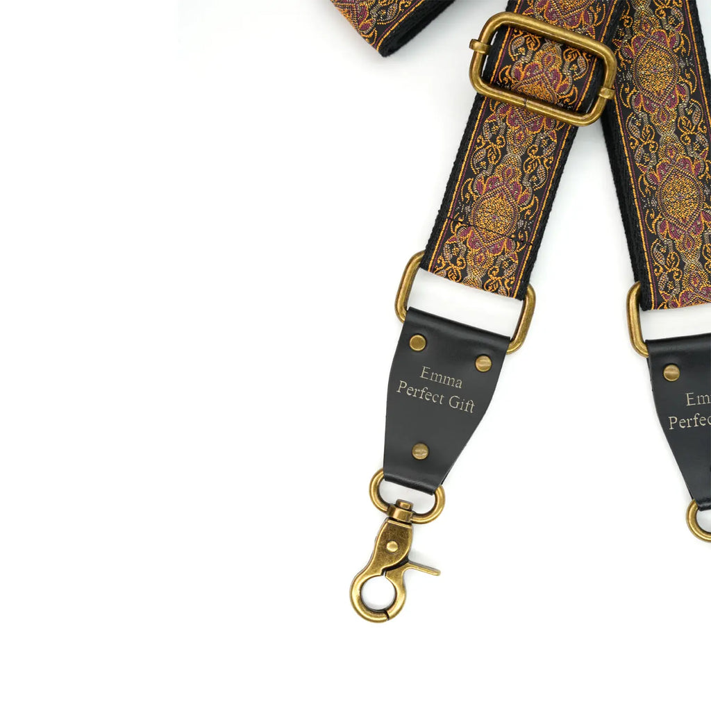 Personalized Embroidered Bag Strap – Custom Name Shoulder Strap (1.5”)
