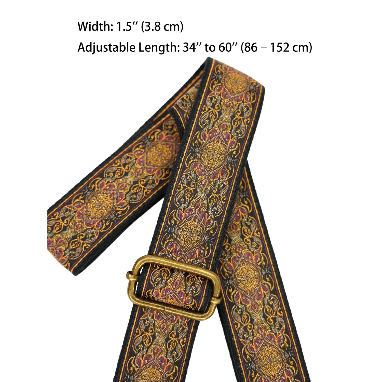 Personalized Embroidered Bag Strap – Custom Name Shoulder Strap (1.5‘’)