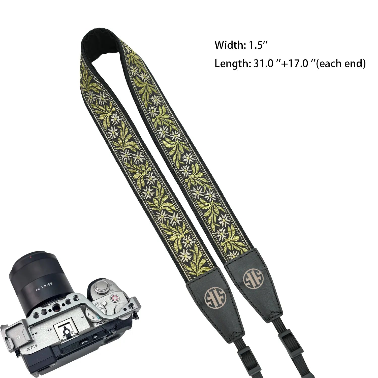 Personalized Camera Strap – Custom Embroidered Name Strap (1.5”)