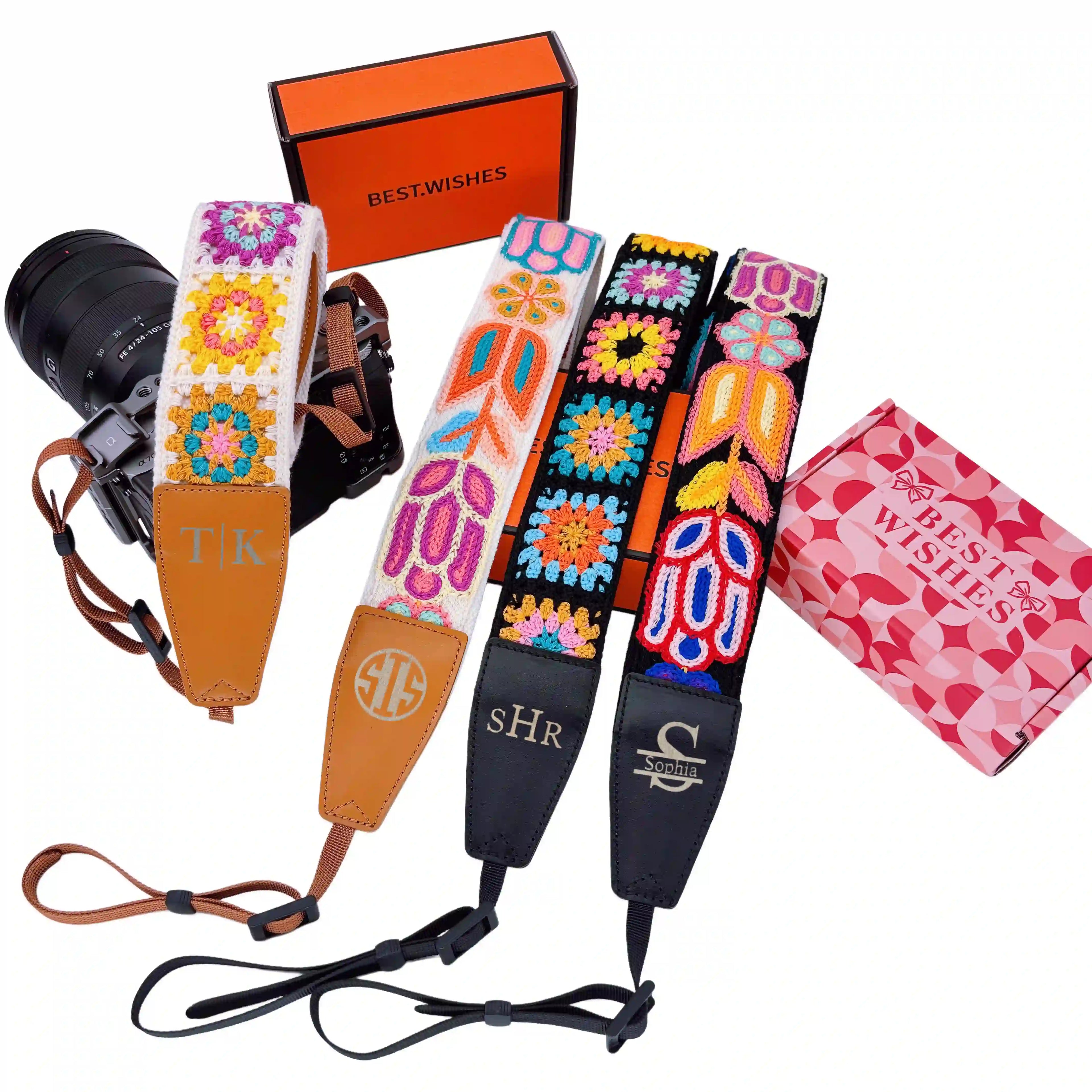 Personalized Camera Strap – Custom Embroidered Name Strap (2.0”)