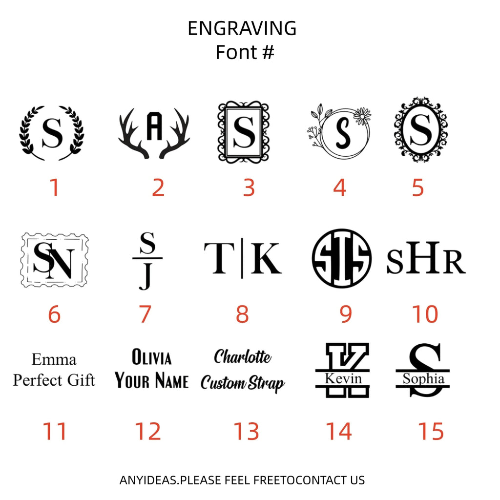 font  for bag strap