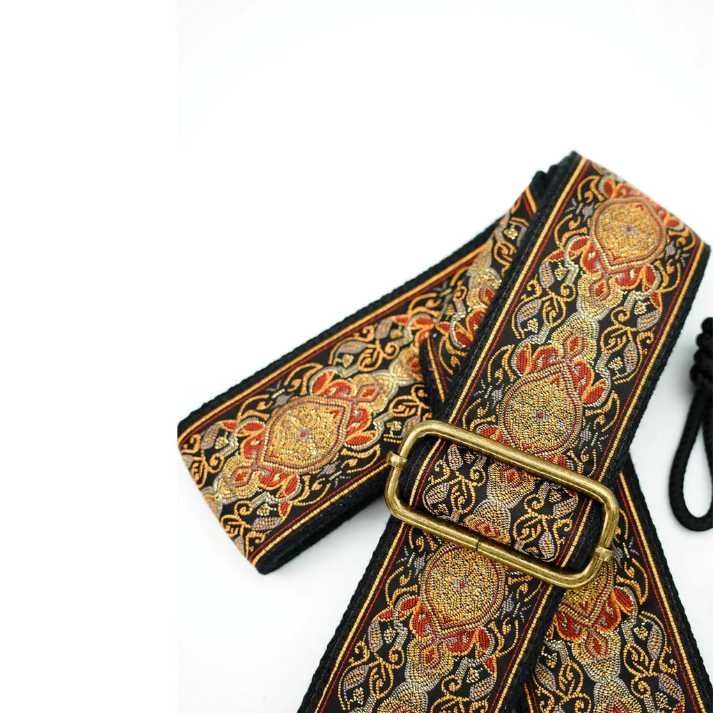 Personalized Guitar Strap – 2.0" Custom Name Guitar Strap with Engraved Leather Ends